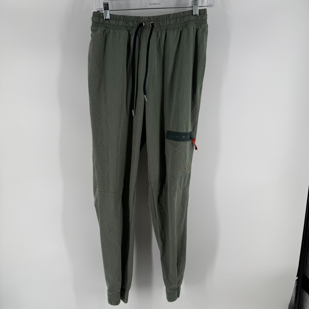 Unipro Qwick-Dry Jogger Pants‎ Mens Medium Olive Green Cargo Pockets Tapered Leg